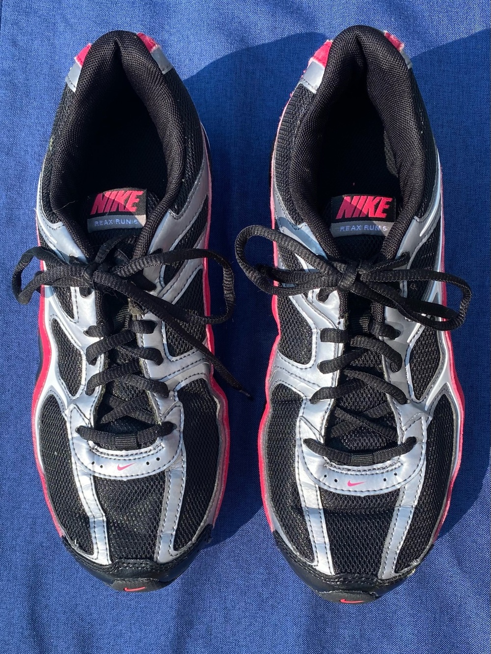 Nike Women's Athletic Running Shoes - Black, Silver & Pink